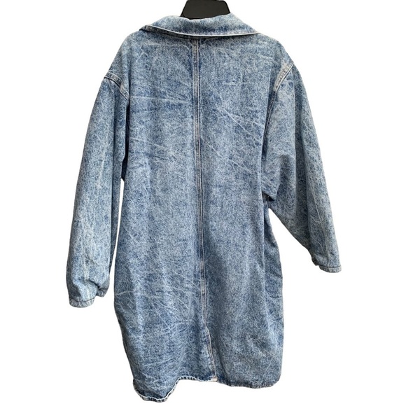 Vintage Denim Acid Wash Blue Jean Coat Women’s Size Small - Picture 4 of 6